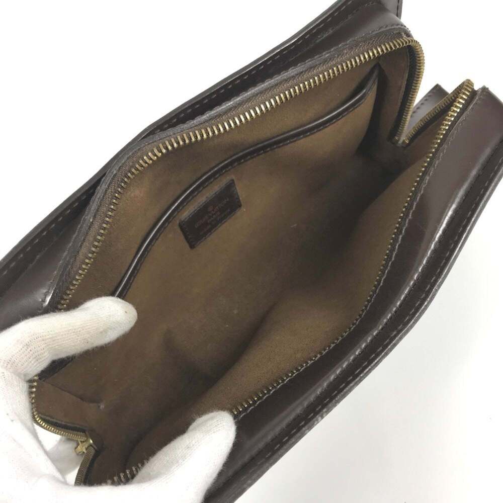LOUIS VUITTON Authentic Brown Damier Canvas Pouch - Picture 9 of 16